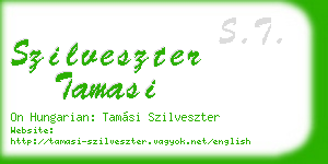 szilveszter tamasi business card